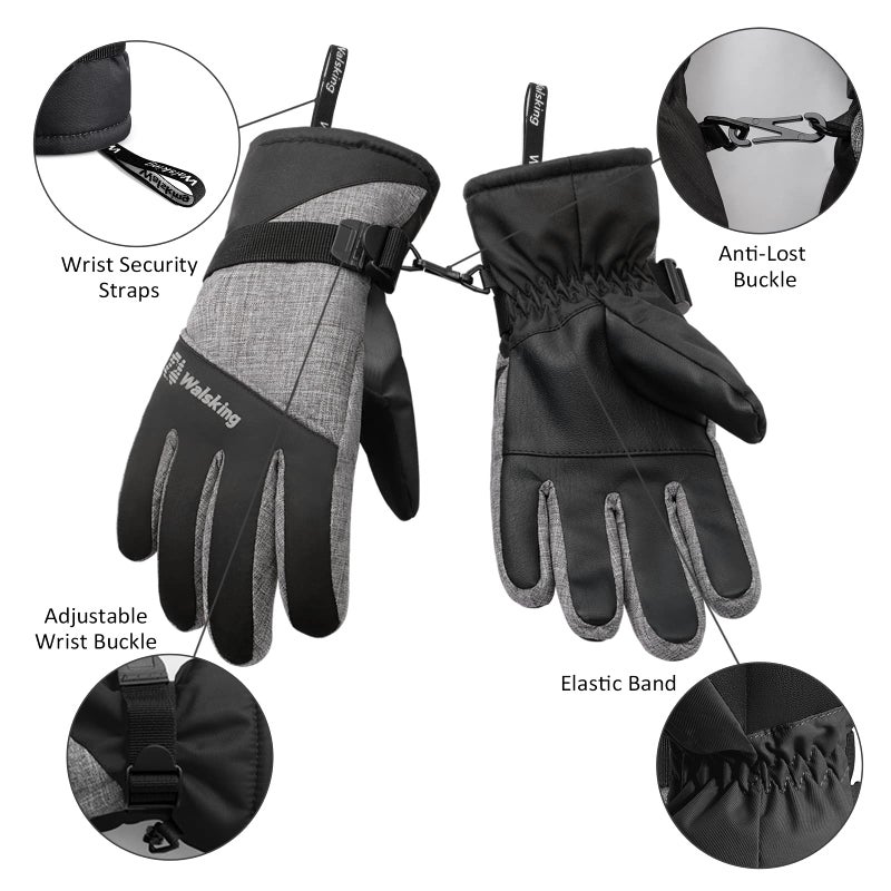 WALSKING Kids Winter Gloves-3M Thinsulate Snow Waterproof Ski Cold Weather Insulated Outdoor Snowboard Gloves for Boys Girls Youth - Image 4